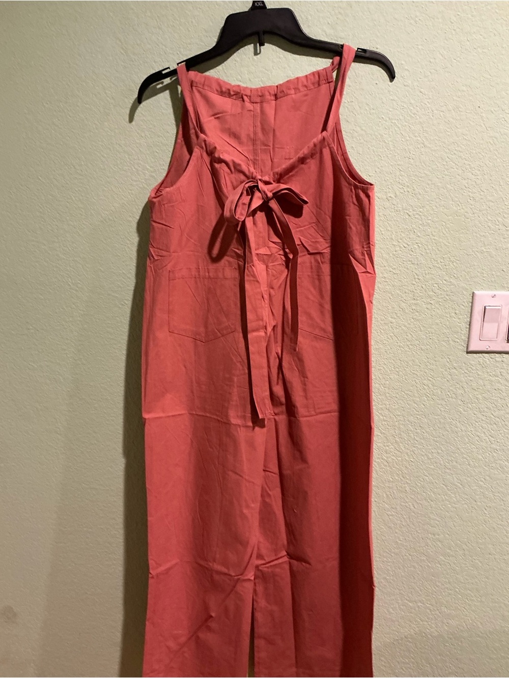 Tie-Back Sleeveless Maxi Dress in Coral Pink